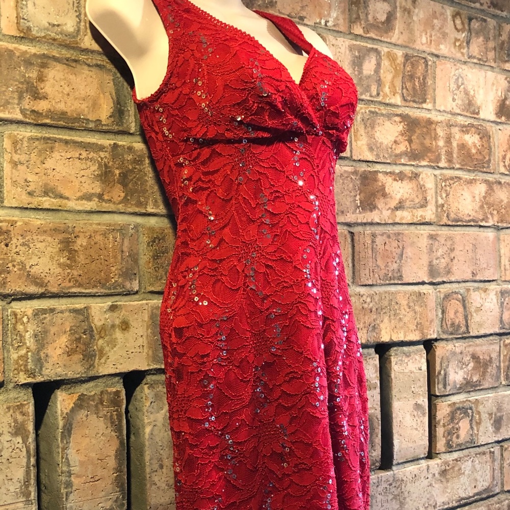 Ruby Rox Red Dress with Sequins - Picture 3 of 13